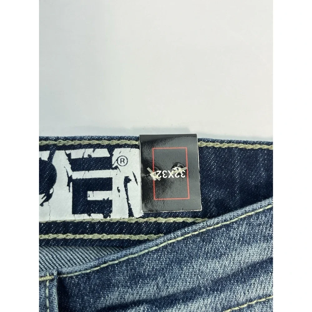 Red Ape Jeans Men's 32x32 Blue Distressed Paint Splatter Streetwear Skateboard